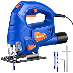 SORAKO Jigsaw 600W Corded Electric Jig Saw for DIY, Worktops & Laminate