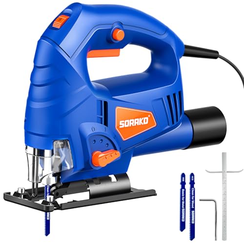 Image of SORAKO Jigsaw 600W Corded Electric Jig Saw for DIY, Worktops & Laminate