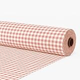 Telas por metro cuadro vichy algodón costura patchwork 1M x ancho 280 cm, color salmón