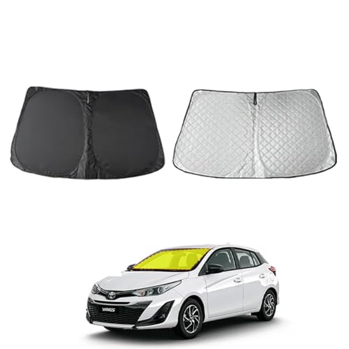 ヤリス サンシェード 車 フロントサンシェード 断熱 遮光シェード 車窓日よけ サイドバイザー 車中泊グッズ ヤリス 2020年式 日除け アウトドア 露天駐車 遮光仕様 フロントガラス【1Pセット】 SN025-000