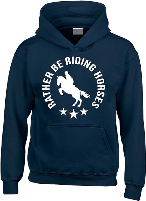 Sweat à capuche bleu marine Edward Sinclair Rather Be Riding Horses XS