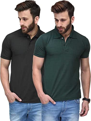 Image of T.N.X Men's Regular Fit Polos (Pack of 2)