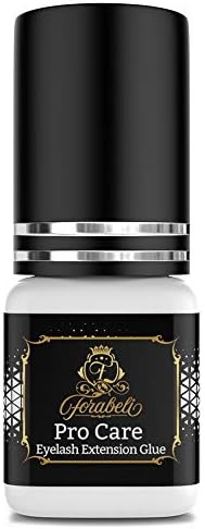 Pro Care Extra Strong Eyelash Extension Glue 5ml-Forabeli/1-2 Sec Drying time/Retention – 8 Weeks Maximum Bonding Power/Black Adhesive for Semi-Permanent Extensions/Professional Lash Supplies