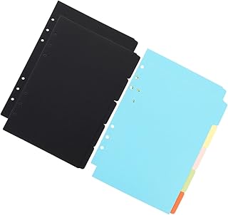 TEHAUX 4 Conjuntos De Abas Bloco De Notas Tag Fichário Clipes Caderno Etiquetas Bloco De Notas Divisores De Arquivo Perfurado Divisores De Índice Divisores Estéticos Divisores De Página
