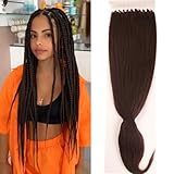 Pre sectioned Chocolate Brown Braiding Hair for Braids Pre stretched Braiding Hair Braid in Hair