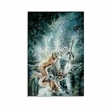 LHGVQXZA Luis Royo Painting Art Poster Image Extraction Fantasy Art Poster Wall Art (9) Canvas Painting Wall Art Poster for Bedroom Living Room Decor 16x24inch(40x60cm)
