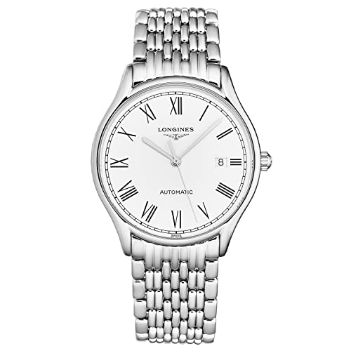Longines Mens 'Lyre' White Dial Stainless...