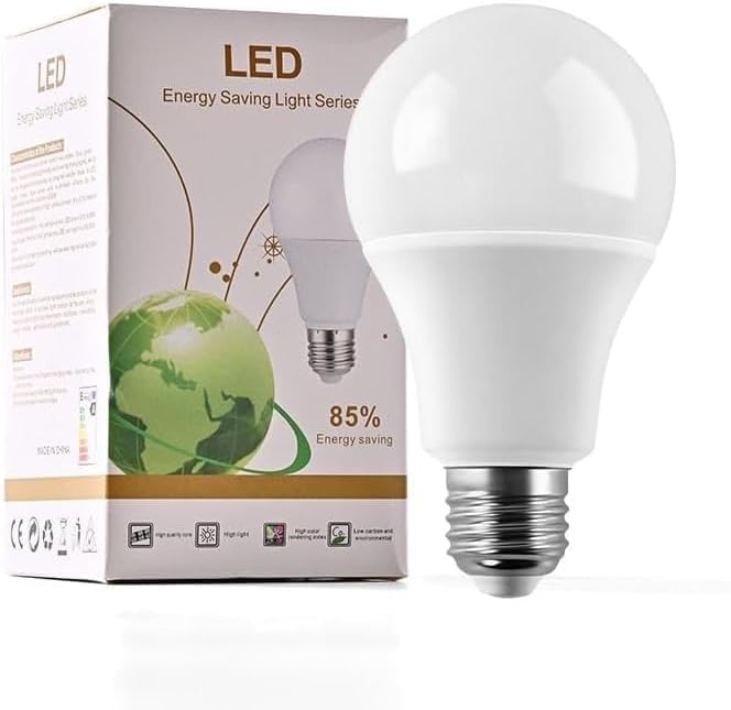 E27 Screw LED Light Bulb Cool White 100W Equivalent,15W/12W/9W Energy Saving Super Bright GLS LED Screw in Light Bulbs, Cool White 6500K, Non-Dimmable (12 Watts)