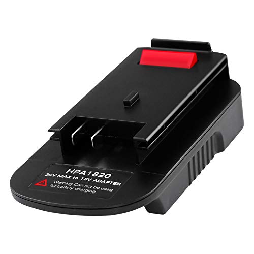 20V to 18V Adapter Compatible with Black and Decker 18 Volt Power Tools, Convert Black and Decker & Porter Cable & Stanley 20V Lithium Battery to Black and Decker 18V Battery NiCd NiMh HPB18 HPB18-OPE