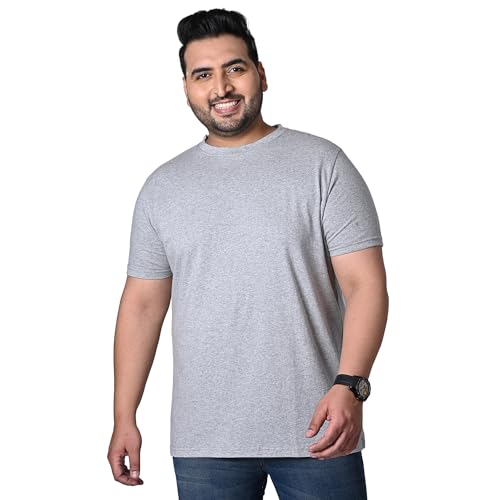 Image of Bigbanana Plus Size Men's Regular Fit Solid Round Neck Tshirt