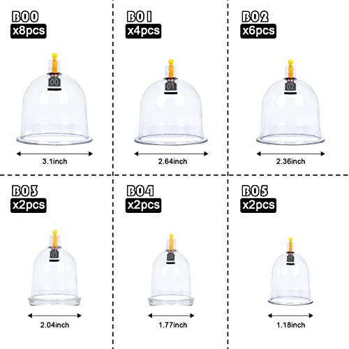 Zilampu Electric Cupping Sets,Portable Chinese Cupping Therapy Machine With Pump,Body Massage Scraping Care Device,Professional 24 Vacuum Suction Cups,Electric Universal Cupping Kit For Homeuse #TOP2