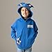Bioworld Sonic The Hedgehog Cosplay With Foam Ears Long Sleeve Blue Boy's Zip Up Hooded Sweatshirt-XL