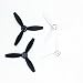 Anbee 4pcs Plastic Propellers Props Rotor for Parrot Bebop 2 Drone Quadcopter, Black&White