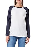 Timezone Damen Baseball Longsleeve T-Shirt, Dark Blue Melange, L
