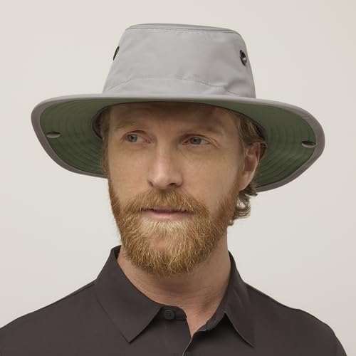 Image of Tilley Mens Womens LTM6 Broad Brim Extra Ventilation Sun Protection Airflo Bucket Sun Hat