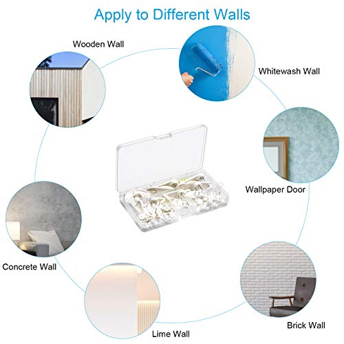 Moyasibb HARDWALL HANGERS-2 Picture Hanging Kit, 62Pcs Hardwall Hangers For Cinder Block, Picture Hanger, Invisible Nail Hangers, No Damage Wall Hangers thumb #5