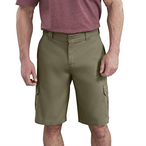 Dickies Men's 11 Inch Flex Cargo Active Waist Short, Moss, 38