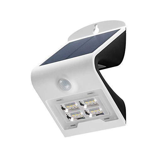 Preisvergleich Produktbild Goobay LED Solar-Wandleuchte mit Bewegungsmelder 2W, Glas, Weiß, 2 Watt