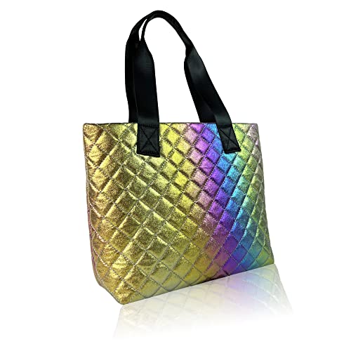 Sac fourre-tout arc-en-ciel doré une idée cadeau originale pour femme