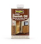Rustins DANO1000 Original Danish Oil 1 Litre - Rich, Natural Glow - Enhances Wood Grain Beautifully, Professional-Grade Finish, Easy DIY Application