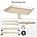 Salon Tray, Champagne Gold Salon Rolling Tray, Salon Service Tray Cart with Adjustable Height, Salon Tray on Wheels, Ideal Use As Tattoo Tray&Deantal Tray, No-Rusting