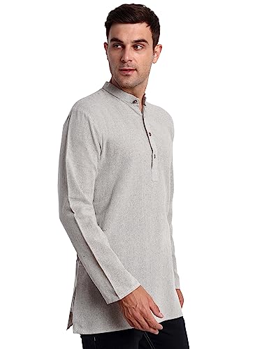 Image of Amazon Brand - Anarva Men's Cotton Short Kurta Regular Fit