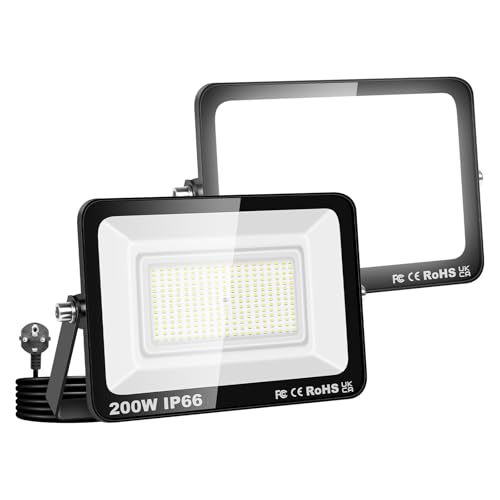 Éclairage lumière de sécurité extérieur 200W contre obscurité jardin IP66