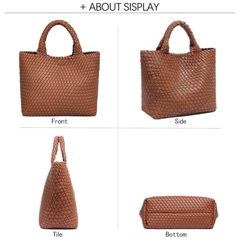 Image of JINMANXUE Fashion Woven Bag Shopper Bag Travel Handbags and Purses Women Tote Bag Large Capacity Shoulder Bags