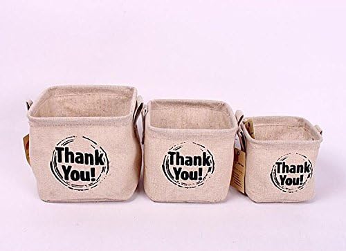 Holuck Zakka style cotton and linen desktop boxes cloth art furniture sundry storage box set of 3