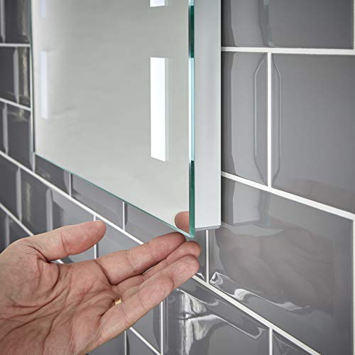 Pebble Grey™ Lola Illuminated LED Bathroom Mirror (500 x 600)