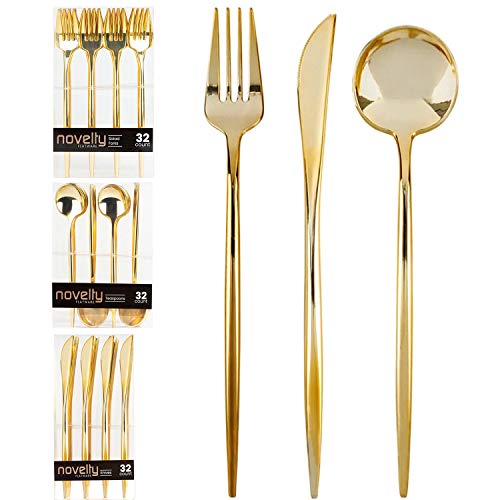 Novelty Gold Salad Forks, Teaspoons And Knives (384)