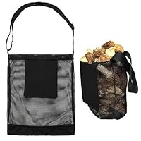 BOBOZHONG Pilz Jagdtasche,Pilze Sammeln Tasche Pilz-Futtertasche mit Verstellbarem Schultergurt Faltbare Pilzsammeltasche Erntetasche Mesh Obstpflücktasche für Camping Wandern,Strandtasche