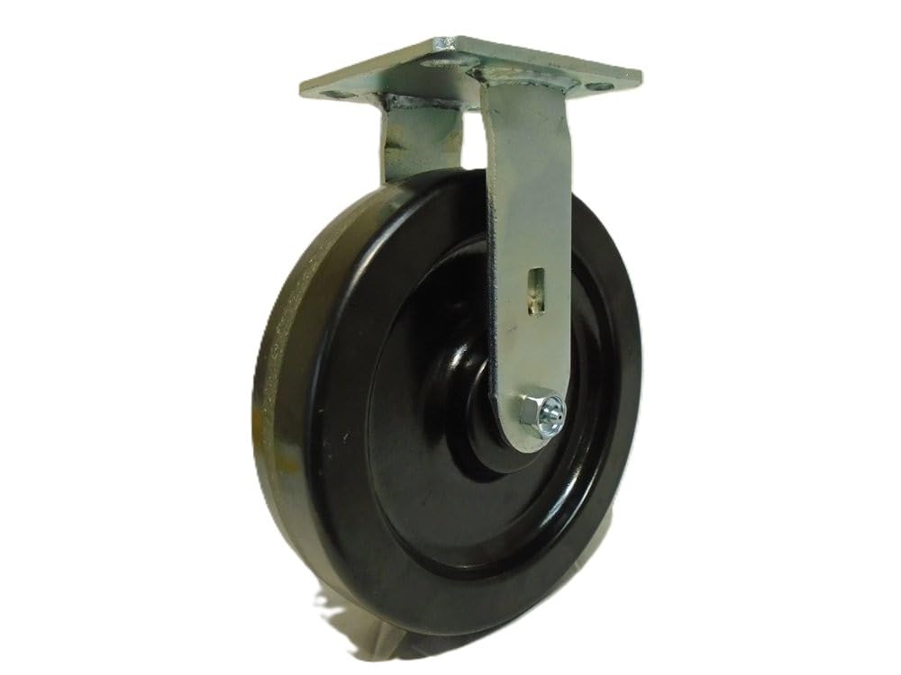 8"x2" Swivel Casters Heavy Duty Phenolic Wheel (2) Rigid(2), Supports 5,600 lbs, 1,400 lbs Each, Perfect for Industrial Equipment, DYI Projects