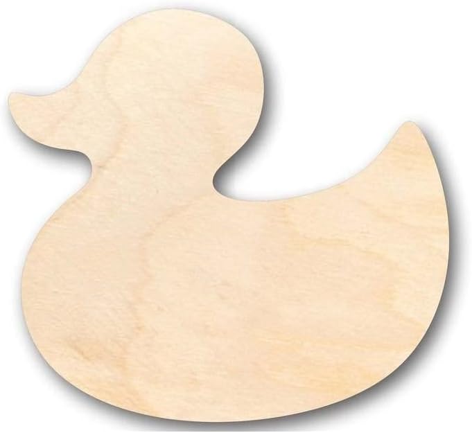Unfinished Wood Rubber Duck Shape Bath Time Nursery Decor Craft up to 46" DIY 24" / 1/4"