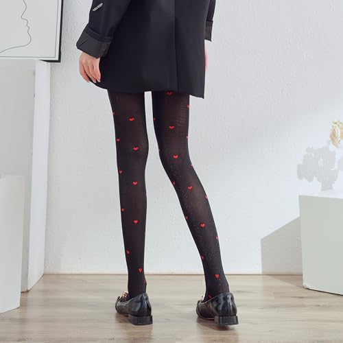 Image of Sahabowi Women Sheer Tights, High Waist Pantyhose, Vintage Control Top Stockings(Patterns Colourful), Pantyhose5