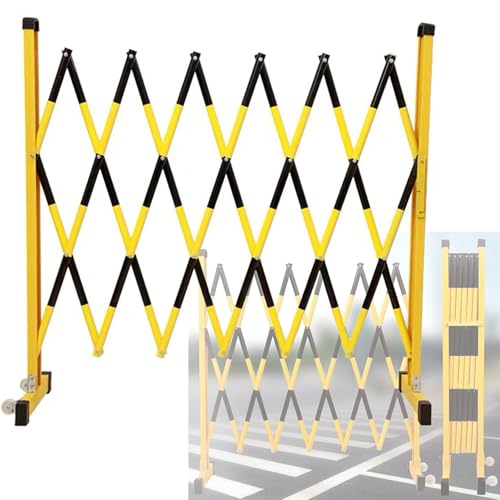 Clôture de sécurité portable extensible à roulettes pour allée