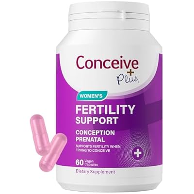 CONCEIVE PLUS Womens Fertility Support Prenatal Multivitamin for Trying to Get Pregnant Conception Blend, Hormonal Balance, Folate, Zinc, Thiamin, Riboflavin, Biotin Non-GMO, Vegan 30 Days