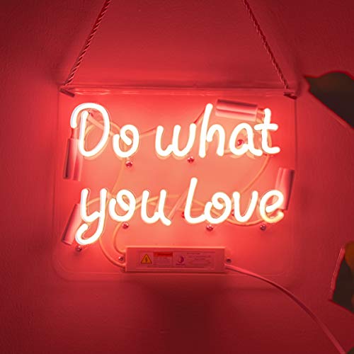Neon Light Sign, Do What You Love Red Neon Sign Real Glass Tube Handmade Neon Light Sign with Eye Protective Soft Light for Wall Decor Bedroom Office Bar Chirstmas Gift 12 x 7.5" Neon Letter Sign Neon Light Sign, Do What You Love Red Neon Sign Real Glass Tube Handmade Neon Light Sign with Eye Protective Soft Light for Wall Decor Bedroom Office Bar Chirstmas Gift 12 x 7.5" Neon Letter Sign