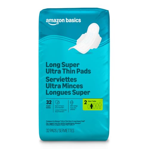 Amazon Basics Menstrual Pads for Women With...