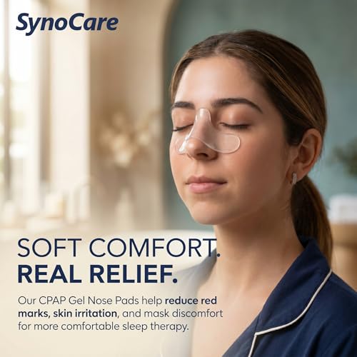 Image of CPAP Nose Pads (Pack of 2), Soft Nasal Gel Pads for CPAP Masks, Leak Prevention, Customizable & Trim-to-Size, Reusable & Washable Nose Protector for Sleep Apnea Therapy