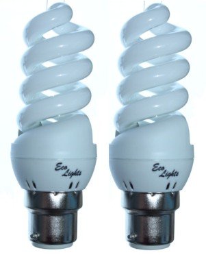 New Compact MINI Range 11 WATT BC Daylight Energy Saver Twin Pack Full Spectrum Bulbs