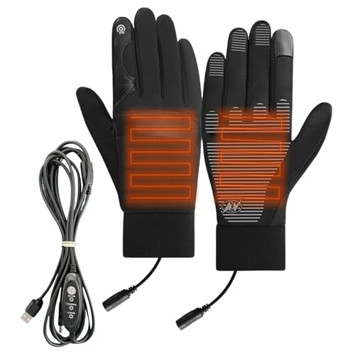 Genikeer Guanti Riscaldati USB - Impermeabili Guanti Ciclismo...