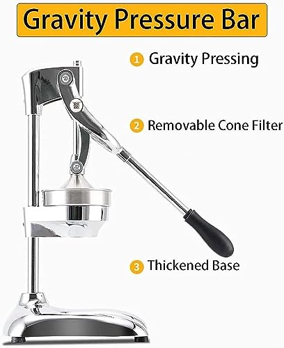 Exprimidor manual de cítricos de grado comercial, prensa de frutas resistente para limón, lima y granada fresca, exprimidor desmontable para uso doméstico y en bares.