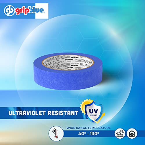 Image of Professional-Grade Blue Painters Tape 1 Inch Wide, 1 Roll | 0.94 in x 60 yd, Clean Removal, Easy Hand Tear, Multi-Surface Masking Tape for Indoor and Outdoor Use, UV Resistant