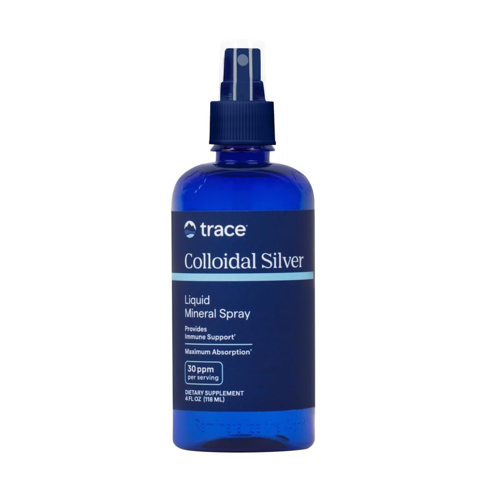 Trace Minerals Colloidal Silver Spray, 30 ppm, 4 fl oz, 118 Servings
