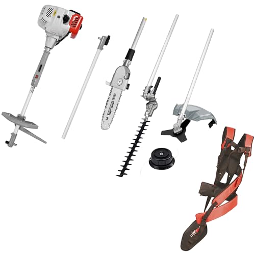 IKRA Gartenpflege Set Multitool IBKH 52-1 Benzin 4in1: Freischneider Rasentrimmer Entaster...