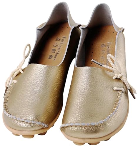 Image of Women's Leather Slipper Loafers Flat Shoes Slip-Ons