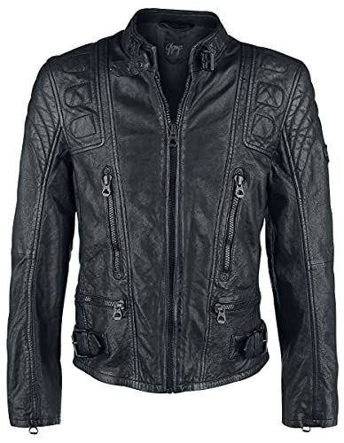 Mauritius Highway 2 Slim Fit LAGIV Männer Lederjacke schwarz L