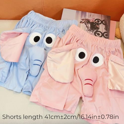 Elephant Pants for Men，Unisex Cartoon Cute Three-dimensional Couple Pajamas, Funny Elephant Shorts And Trousers.2