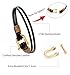 Screw-Clasp Brown Leather Bracelet for Men - Braided Rope & Gold Stainless Steel Design, Mens Bracelet Accessory, Fashion Jewelry Gift for Son Husband Grandson (Fits 6.2